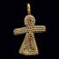 Carthaginian gold granulation pendant depicting the symbol of the goddess, Tanit